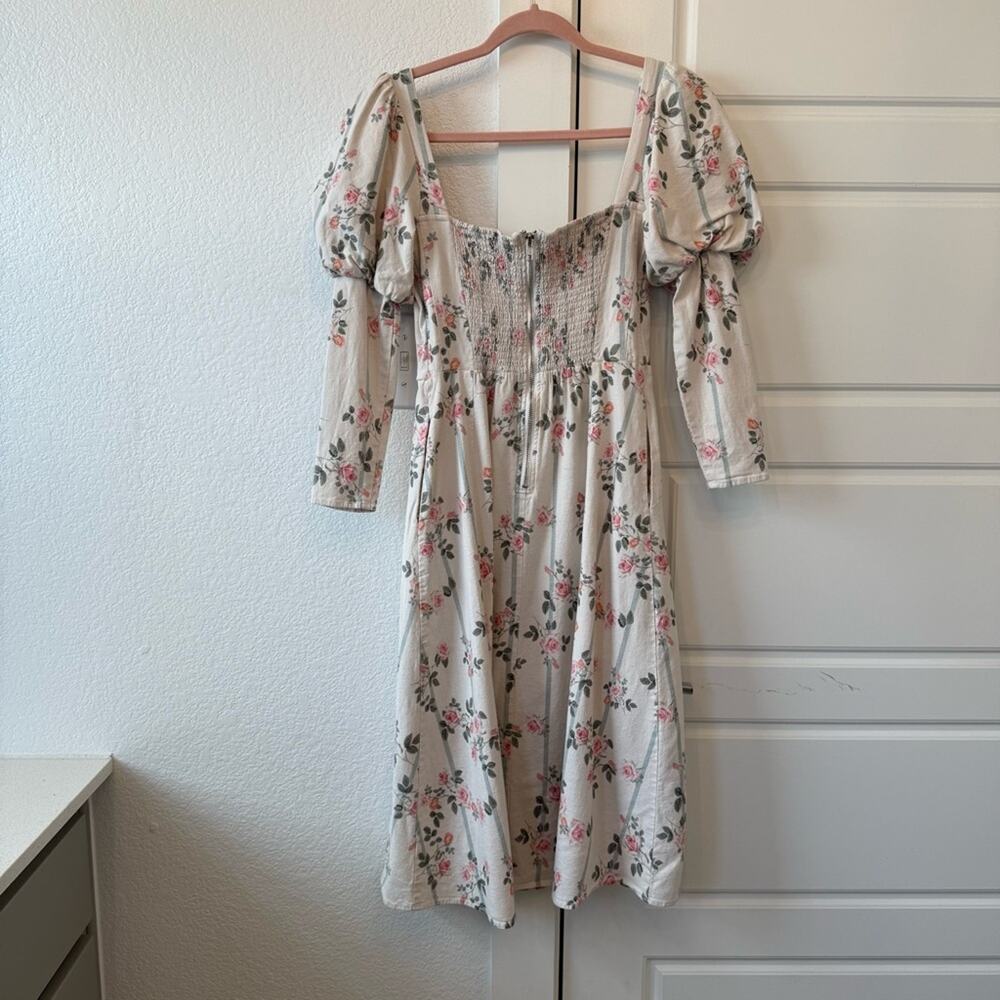 For Love & Lemons Rose Stripe Midi Dress - Picture 6 of 9